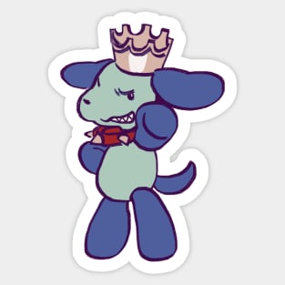 kobato blue dog ioryogi san posing with crown Sticker